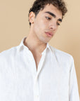 Camicia Classic in 100% lino Bianca