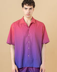 Camicia bowling Rosso Blu