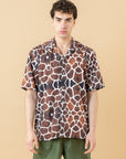 Camicia bowling Stampa Giraffa Moro