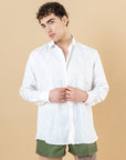 Camicia Classic in 100% lino Bianca