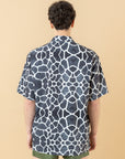 Camicia bowling Stampa Giraffa Nera