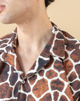 Camicia bowling Stampa Giraffa Moro